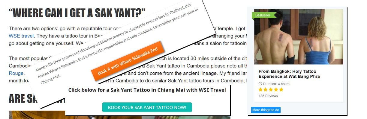 Affiliate Blog Posts for Sak Yant tattoos