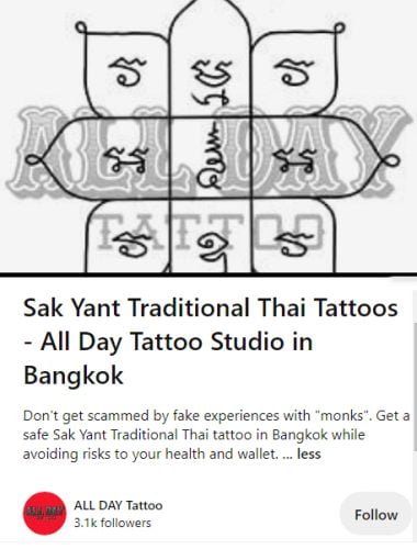 Fake Bamboo Tattoo in Bangkok. All Day Tattoo