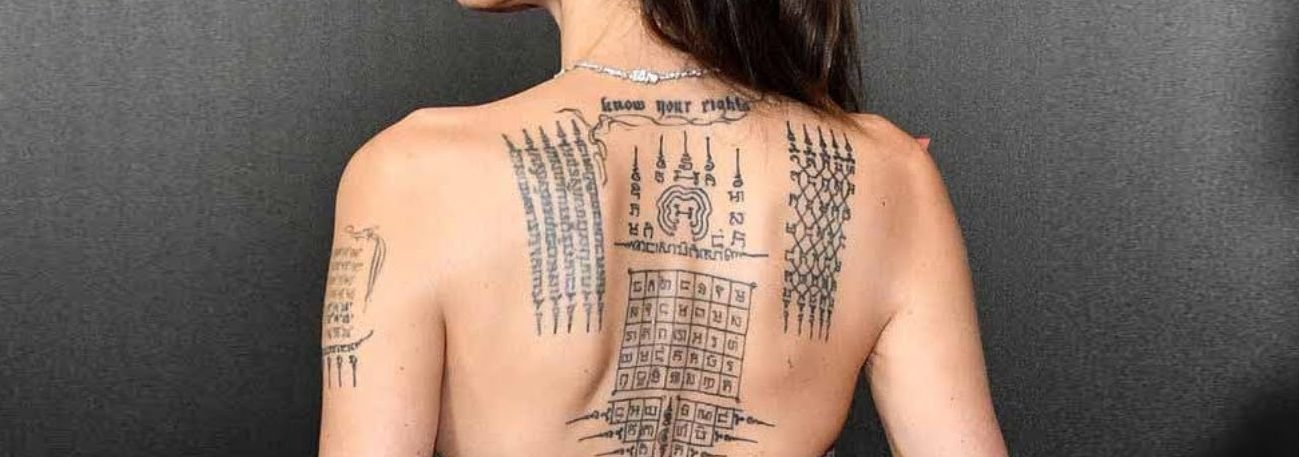 The meanings behind Angelina Jolies tattoos  All Day Tattoo