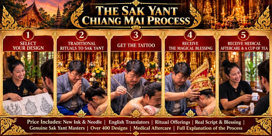 Sak Yant Tattoo Process Includes