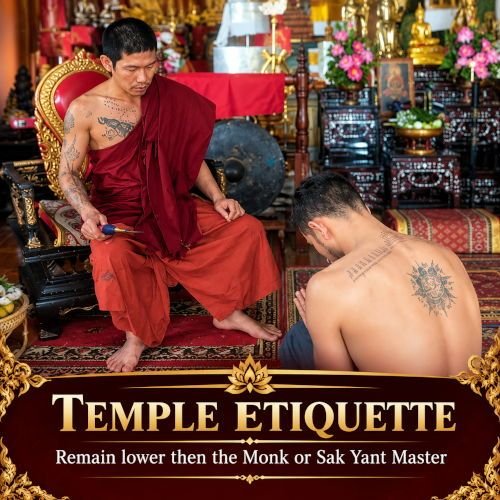 Temple Etiquette Remain lower than the Monk